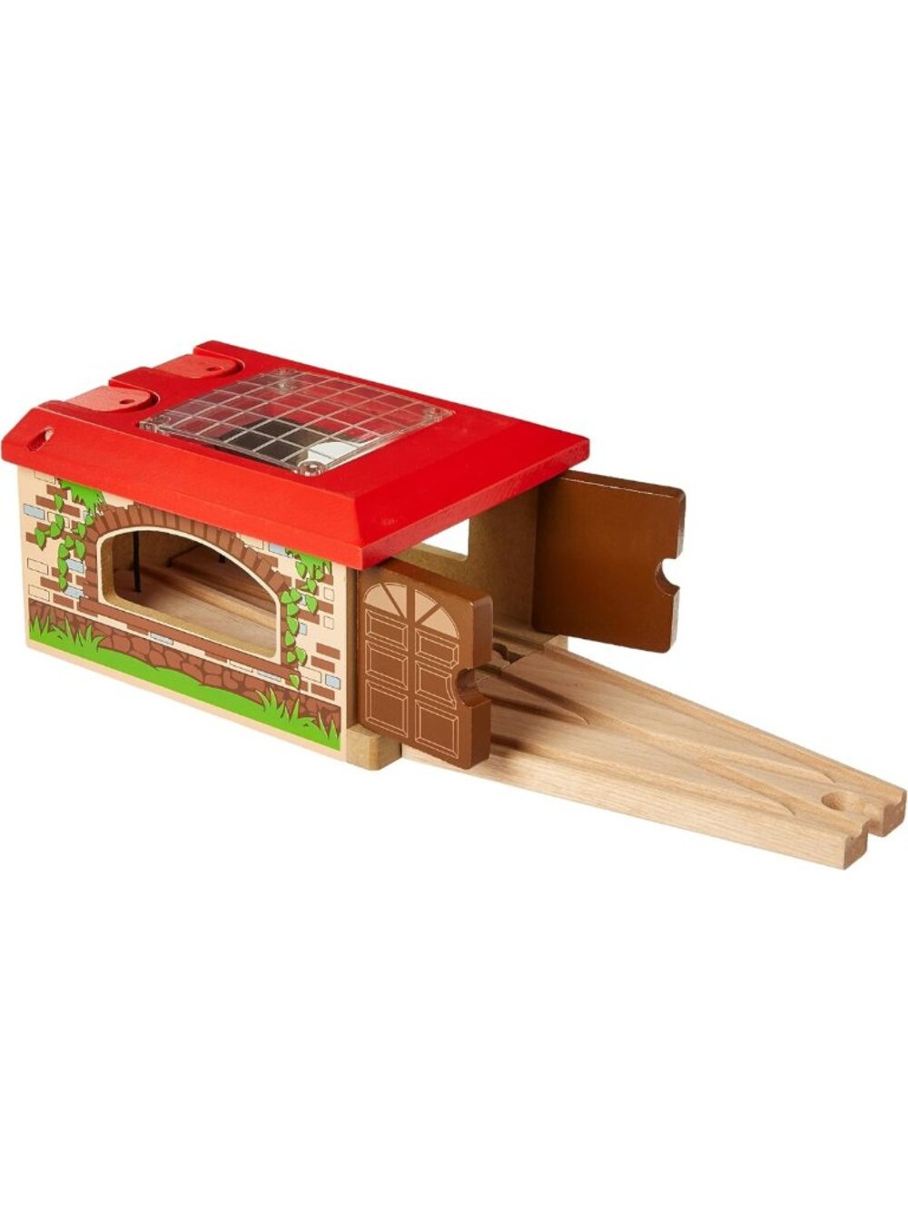 Wooden Train Engine Shed with Double Gate - Compatible with Major Wooden Train